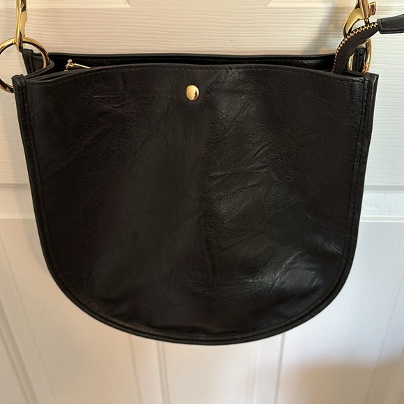AHDORNED Double-Entry U-Shaped Vegan Messenger Bag - Picture 3 of 13